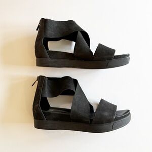 Eileen Fisher Sport Tumbled Leather Sneaker Sandals